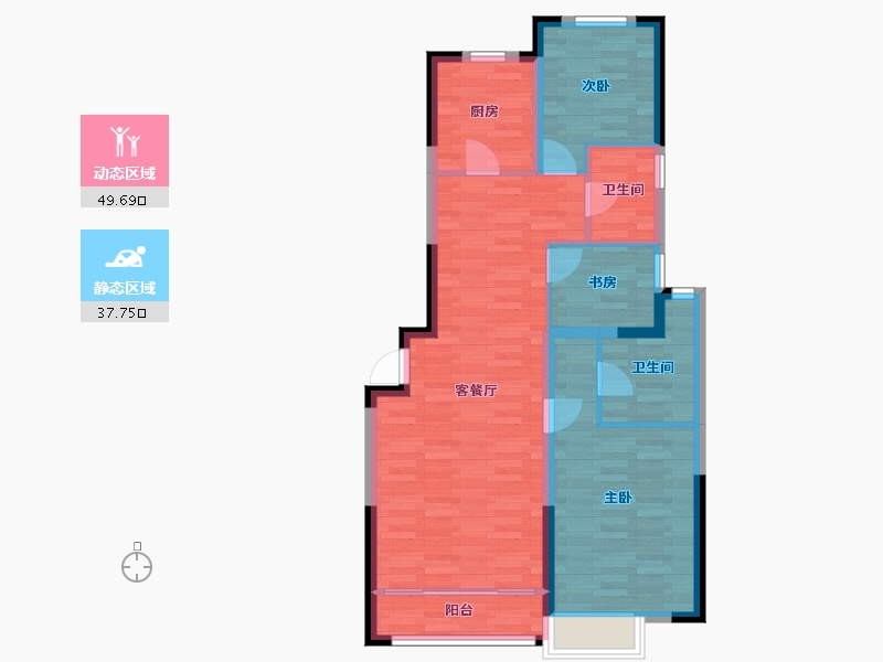 河北省-秦皇岛市-万晟华府-78.25-户型库-动静分区