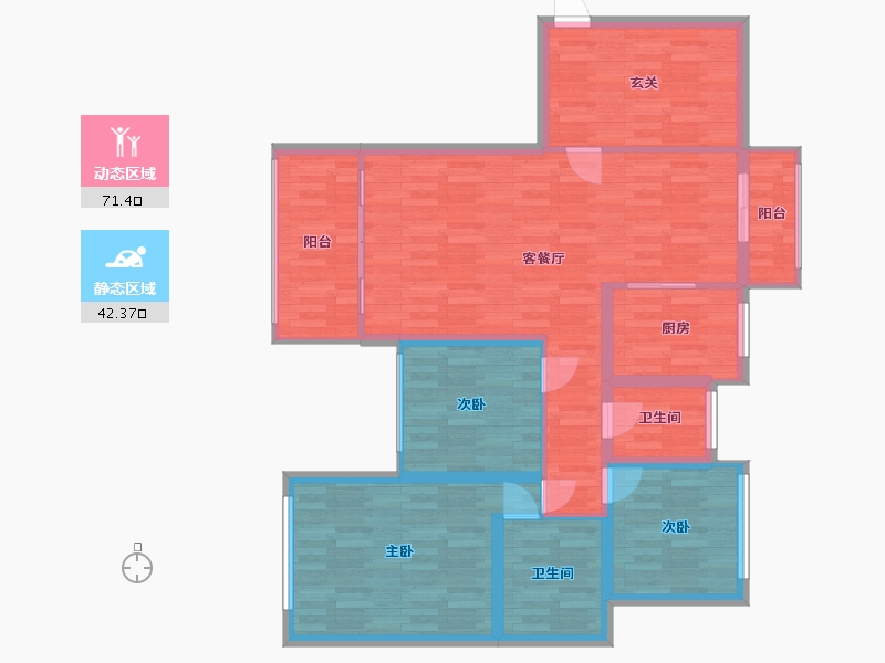 江西省-赣州市-领秀山城二期-102.47-户型库-动静分区