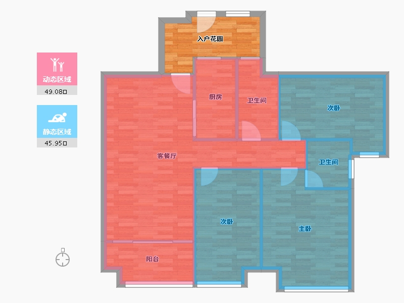 广东省-深圳市-玉湖湾-94.20-户型库-动静分区