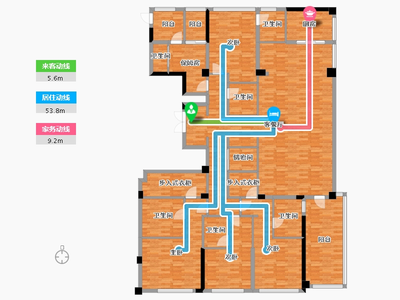 浙江省-杭州市-凤起潮鸣-223.57-户型库-动静线