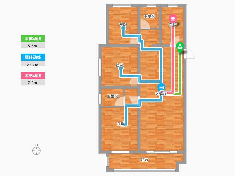 河南省-新乡市-德邻城-105.00-户型库-动静线