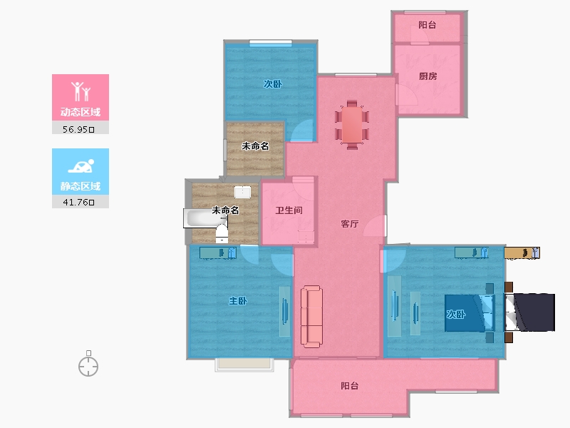 北京-北京市-军队通建房房-101.18-户型库-动静分区