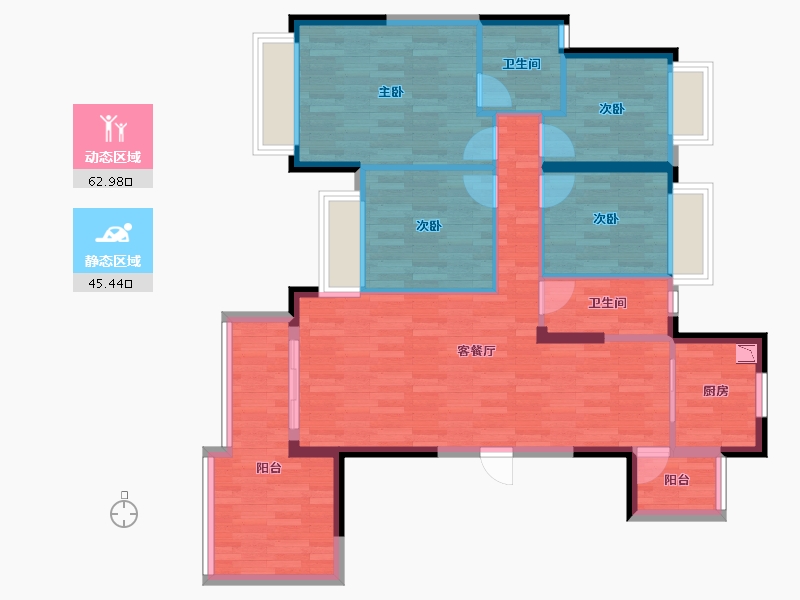 贵州省-遵义市-中建幸福城-97.03-户型库-动静分区