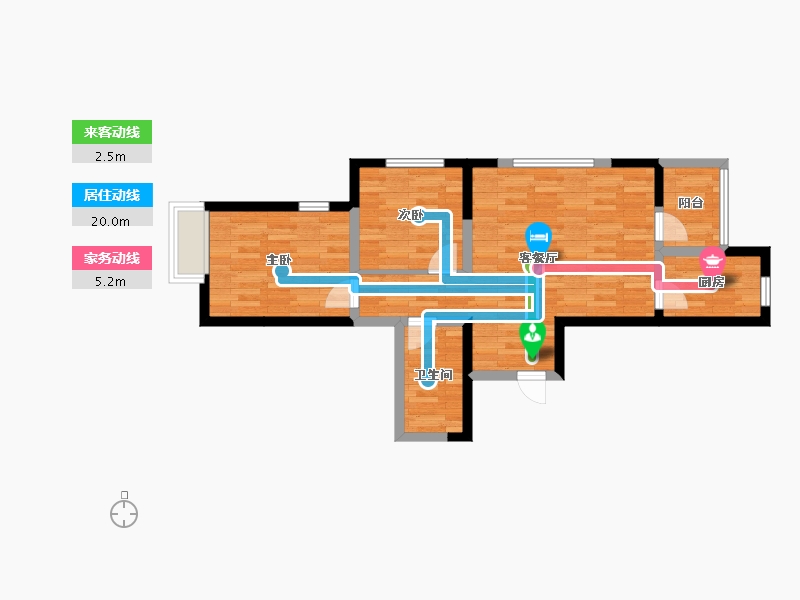 陕西省-西安市-富力开远城-60.31-户型库-动静线