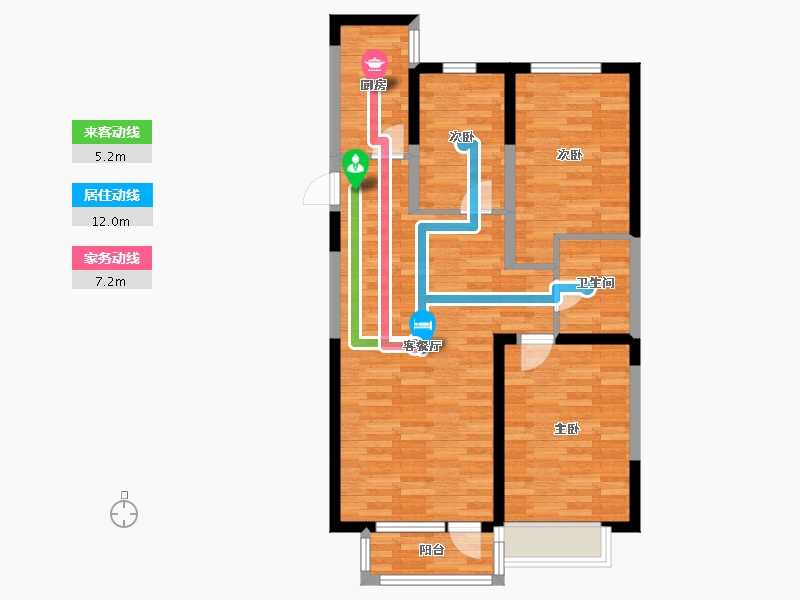 辽宁省-抚顺市-澳海澜庭-78.14-户型库-动静线