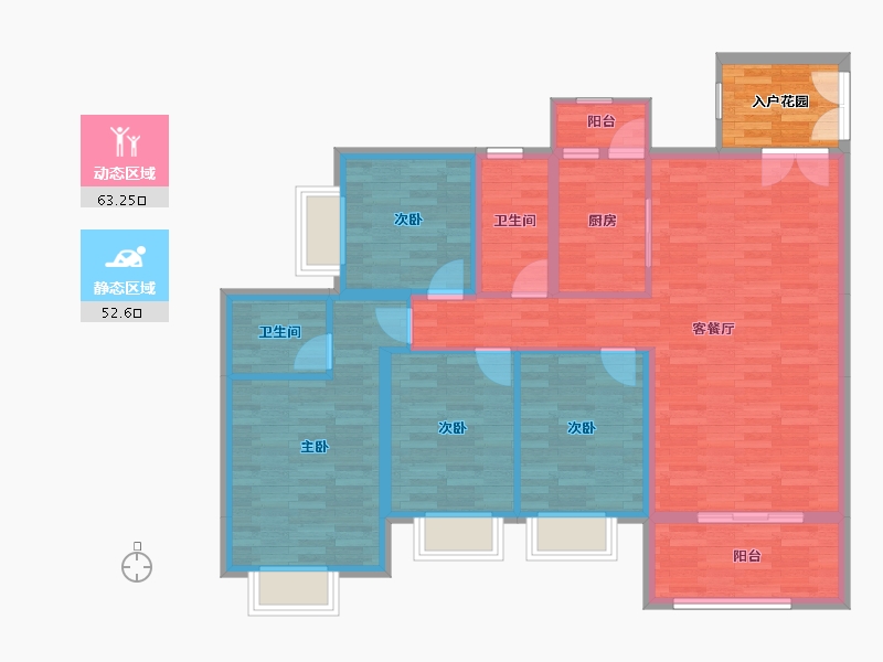 广东省-云浮市-万汇广场-109.34-户型库-动静分区