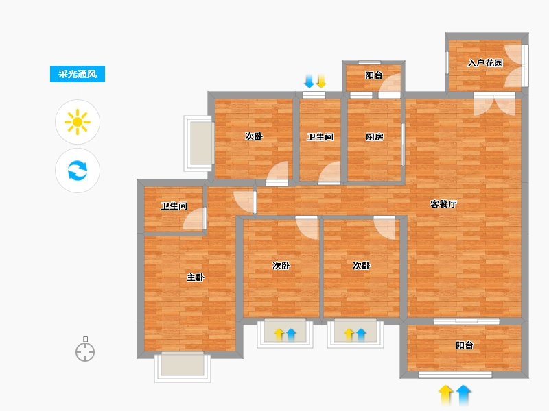 广东省-云浮市-万汇广场-109.34-户型库-采光通风