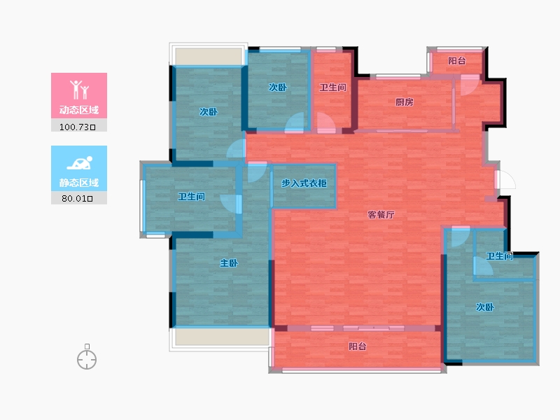 江苏省-苏州市-仁恒海和云庭-162.74-户型库-动静分区