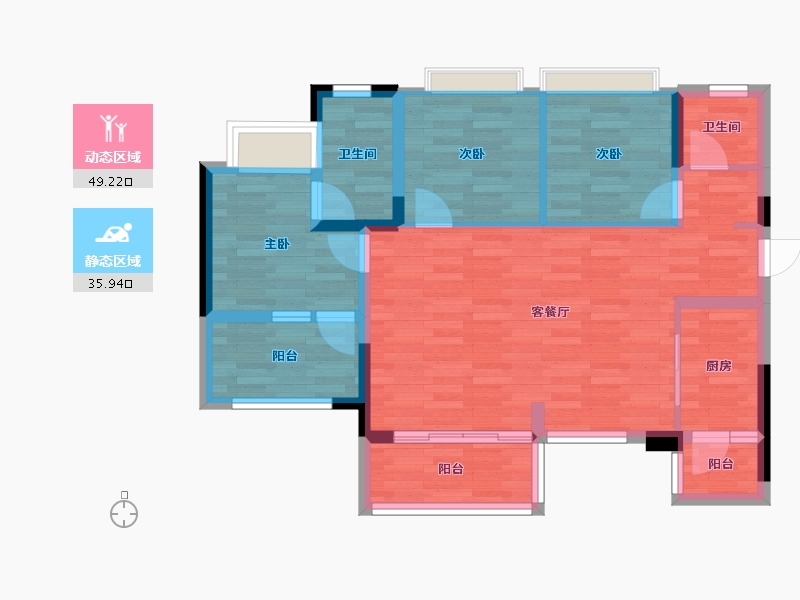 四川省-成都市-同森锦熙-75.79-户型库-动静分区