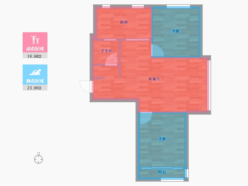 辽宁省-沈阳市-凯德俪锦城·西湖叠院-54.52-户型库-动静分区