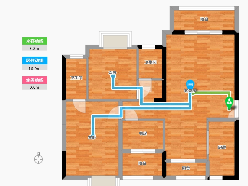 福建省-泉州市-润宇欧洲城-84.50-户型库-动静线