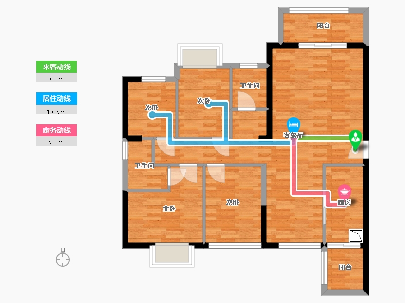 福建省-泉州市-润宇欧洲城-86.53-户型库-动静线