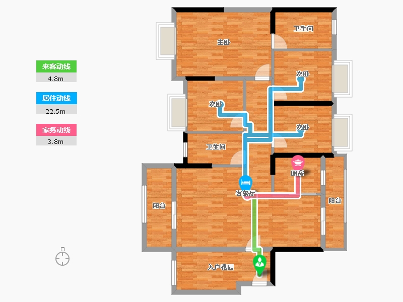 广东省-江门市-鹤山市沙坪镇新华城-115.28-户型库-动静线