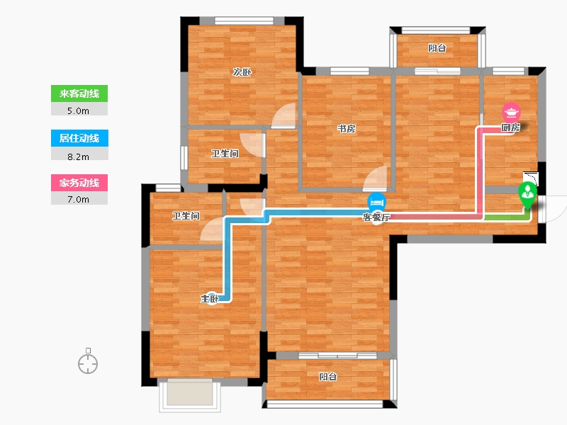 湖北省-宜昌市-远安新天地-100.00-户型库-动静线