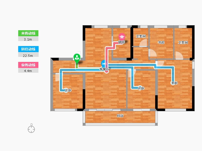 浙江省-温州市-瓯海之光-111.99-户型库-动静线