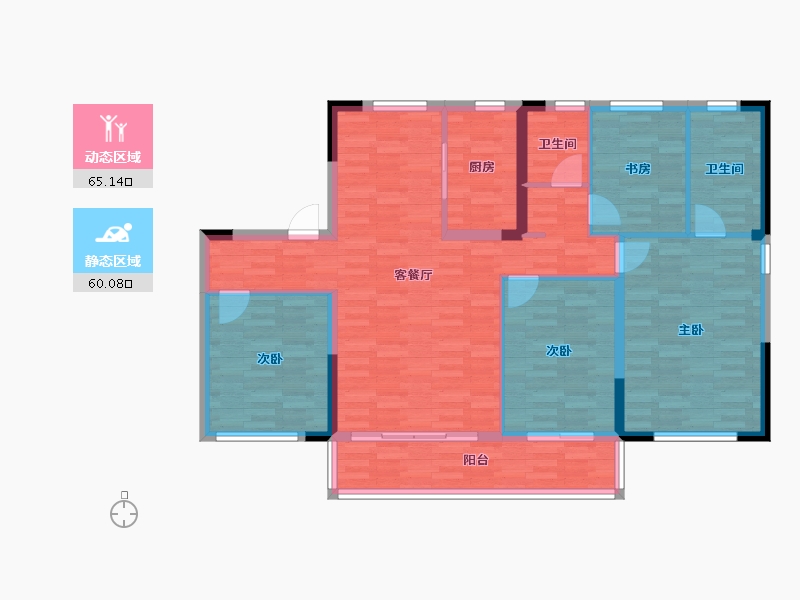 浙江省-温州市-瓯海之光-111.99-户型库-动静分区