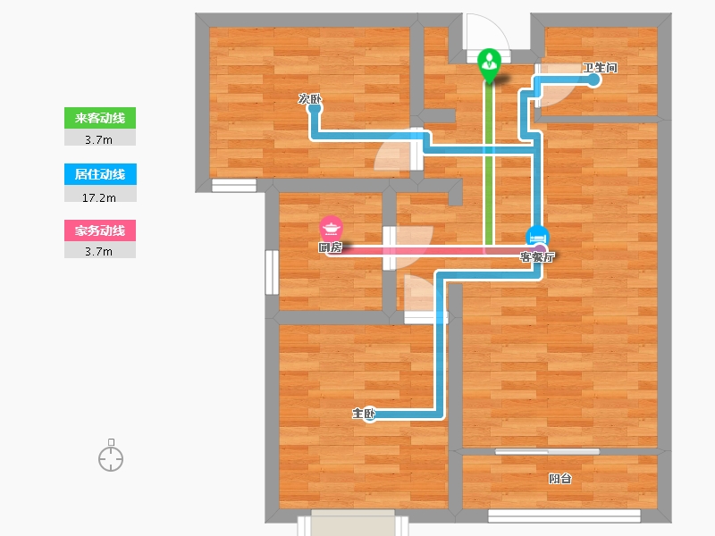 河北省-石家庄市-高远森林城-57.25-户型库-动静线