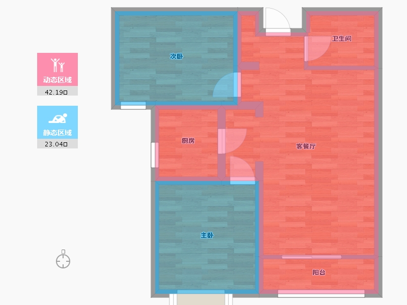 河北省-石家庄市-高远森林城-57.25-户型库-动静分区