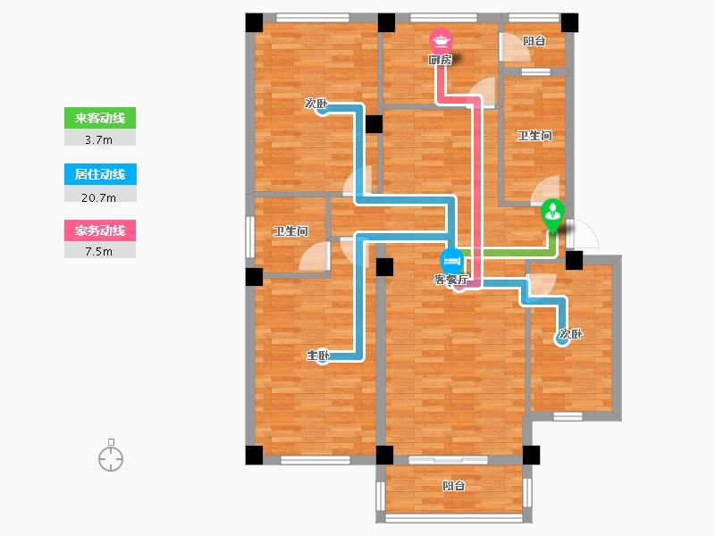 湖北省-黄冈市-鸿利金港新城-102.61-户型库-动静线