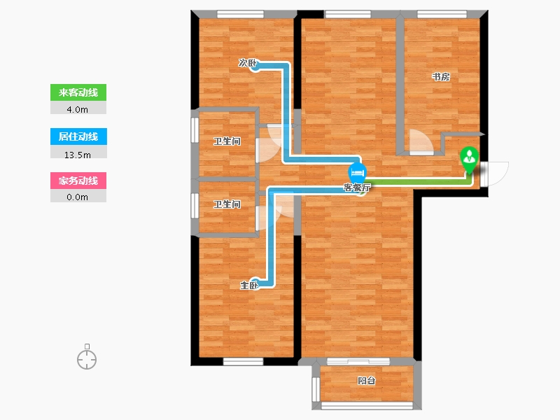 河北省-唐山市-绿城南湖春晓-86.30-户型库-动静线