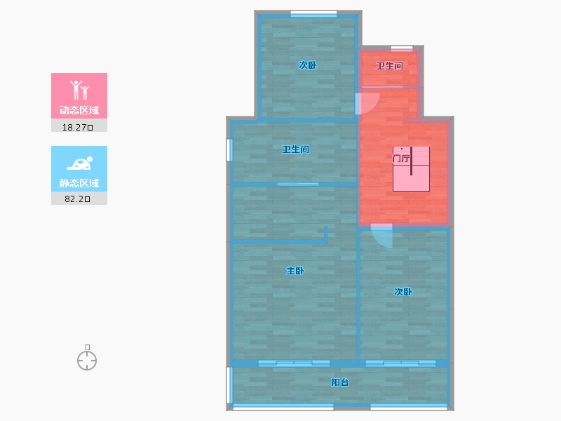 广东省-珠海市-万科・红树东岸-89.76-户型库-动静分区