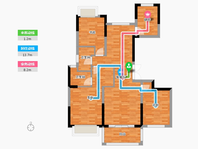 浙江省-嘉兴市-桐乡大通酩悦-84.34-户型库-动静线