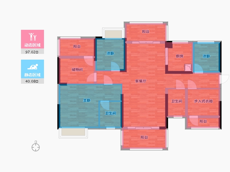 广东省-河源市-雅居乐花园-121.29-户型库-动静分区