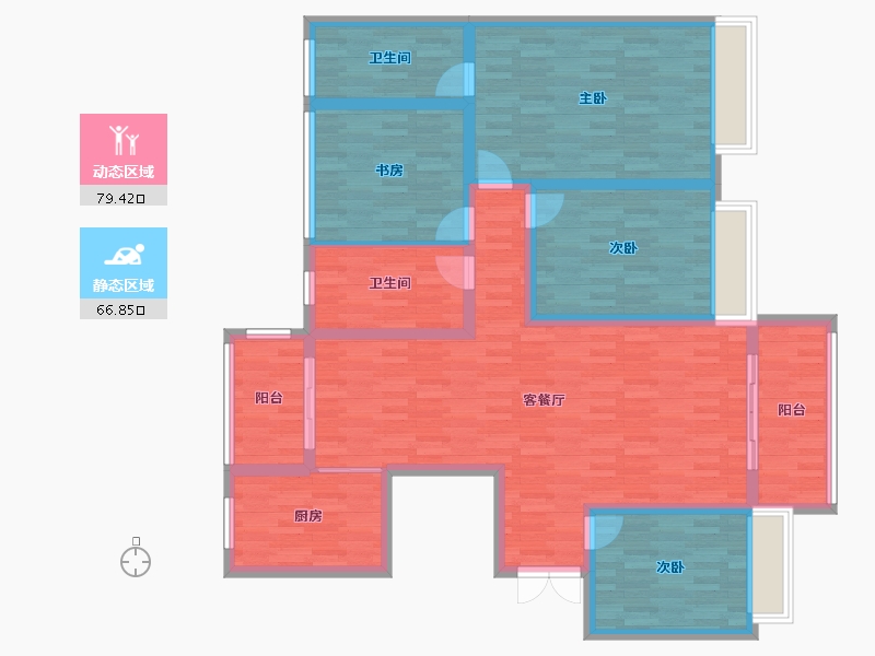 河南省-安阳市-内黄建业城-131.27-户型库-动静分区