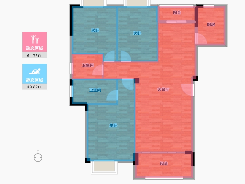 福建省-三明市-中青悦府-103.99-户型库-动静分区