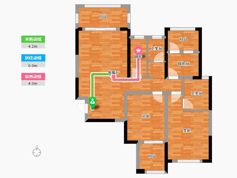 湖南省-长沙市-国泰九龙湾-89.62-户型库-动静线