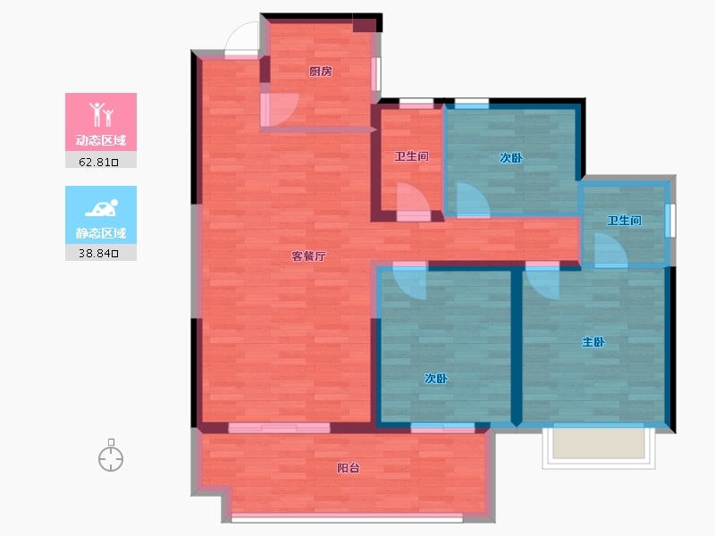 四川省-巴中市-格林郡-90.98-户型库-动静分区