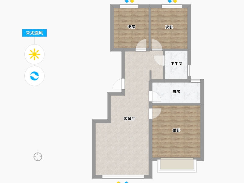 天津-天津市-六和名著-69.00-户型库-采光通风