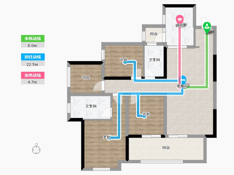 贵州省-贵阳市-龙湖·景粼天著-98.04-户型库-动静线