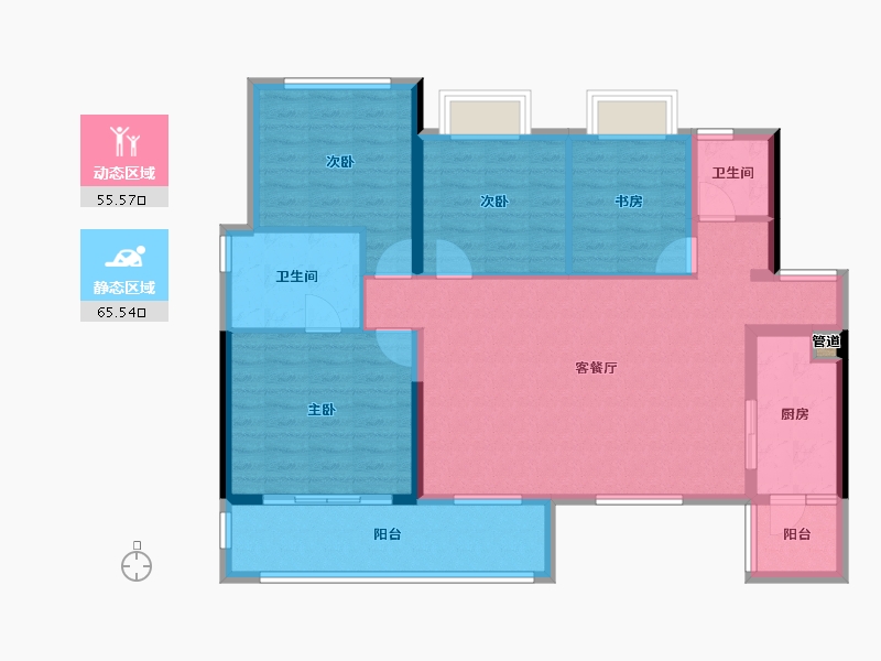 四川省-成都市-合谊万璟台-109.62-户型库-动静分区