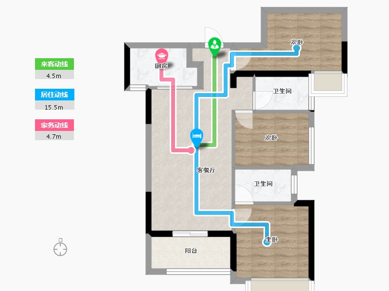 广东省-惠州市-海伦堡/十里东江-66.28-户型库-动静线