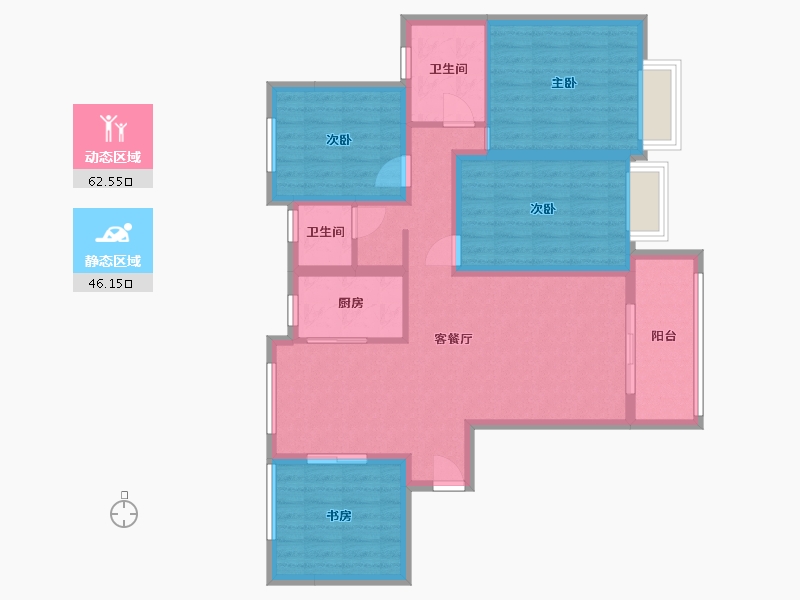 江西省-上饶市-友邦壹号-96.49-户型库-动静分区