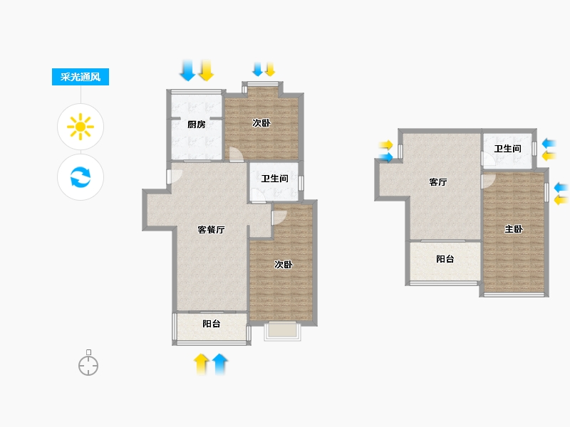 江苏省-苏州市-水城丽都-159.25-户型库-采光通风