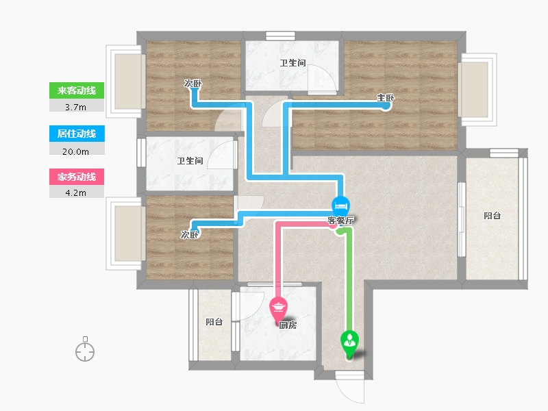 广东省-佛山市-祥福家园-69.36-户型库-动静线