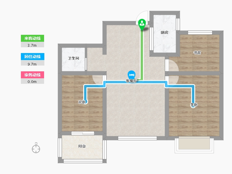 山东省-济宁市-孝养城-68.85-户型库-动静线