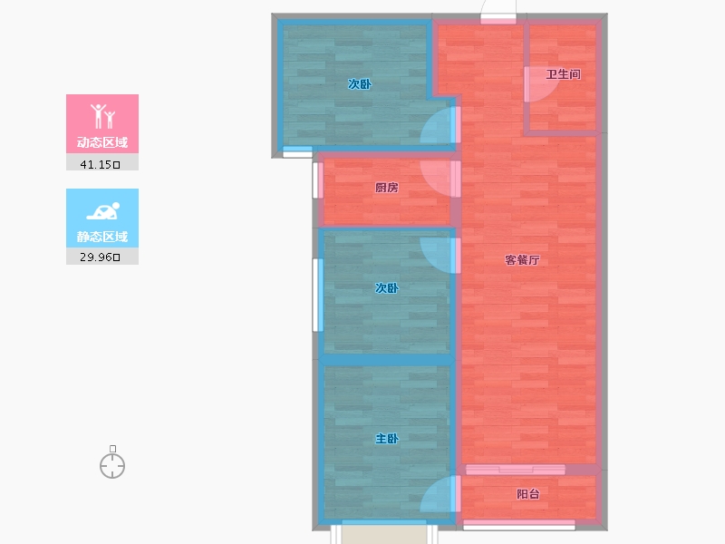 河北省-邯郸市-中央名都-62.91-户型库-动静分区