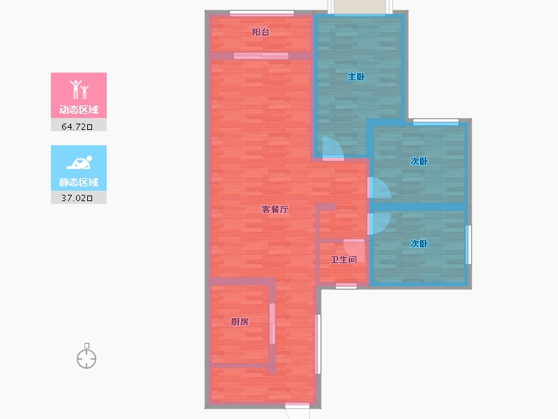 山东省-菏泽市-曹县凤凰美食城-90.54-户型库-动静分区