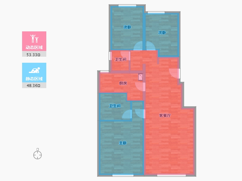 北京-北京市-长安云锦-91.03-户型库-动静分区