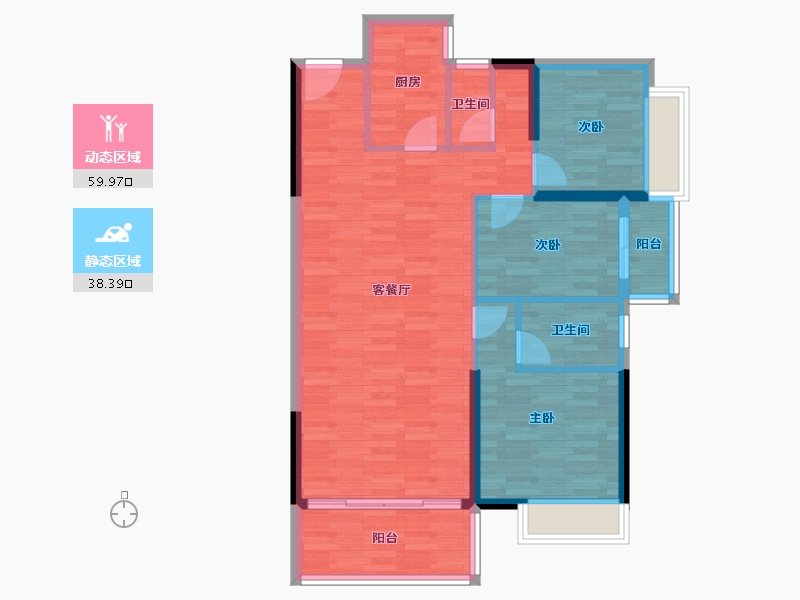 广东省-汕头市-星海时代-89.00-户型库-动静分区