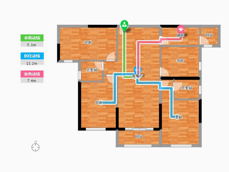 广西壮族自治区-桂林市-兴盛天鹅堡-110.33-户型库-动静线