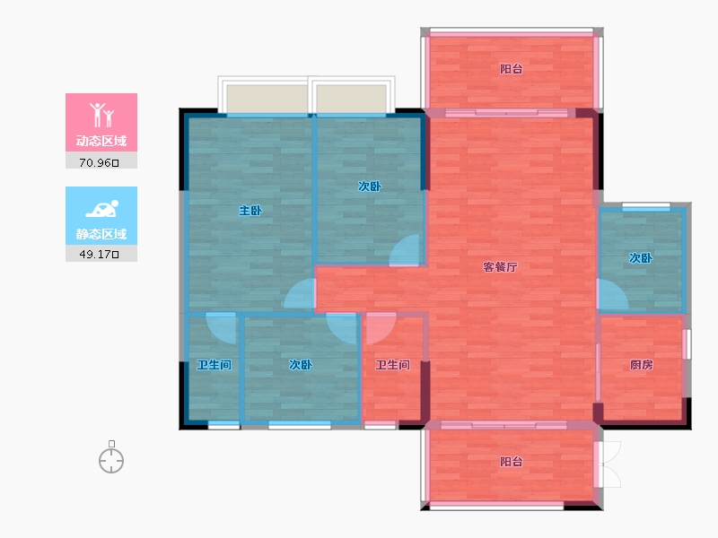 广东省-汕头市-龙腾嘉园-110.14-户型库-动静分区