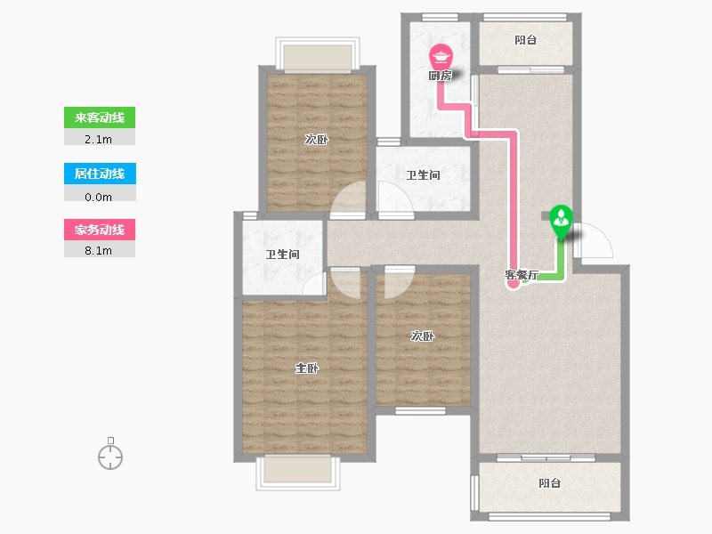 湖南省-衡阳市-培元小区-115.00-户型库-动静线