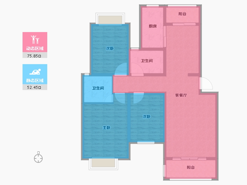 湖南省-衡阳市-培元小区-115.00-户型库-动静分区