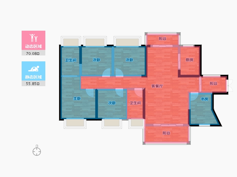 云南省-曲靖市-富康公园首府-111.24-户型库-动静分区