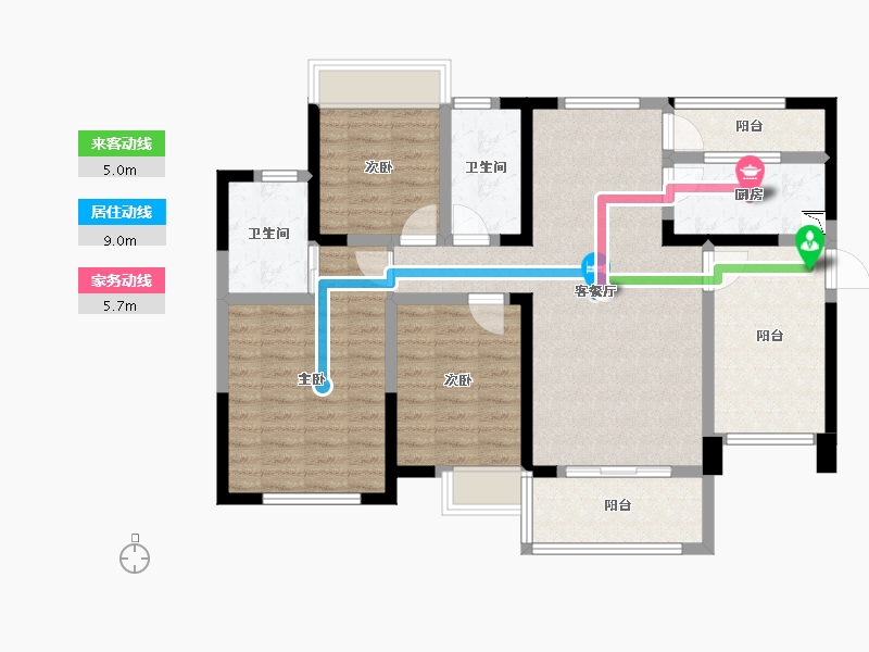 四川省-成都市-海骏达蜀都1号-98.47-户型库-动静线