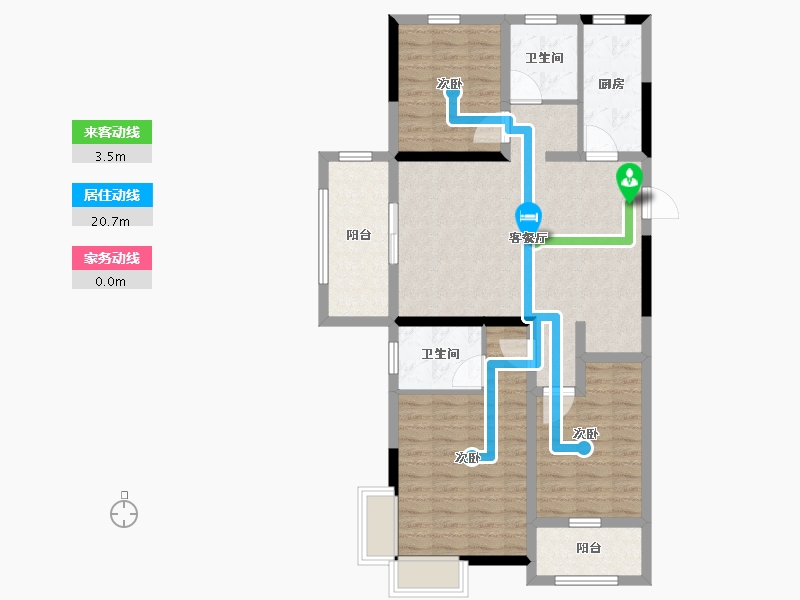 安徽省-池州市-曼哈顿MOMA国际社区-95.00-户型库-动静线